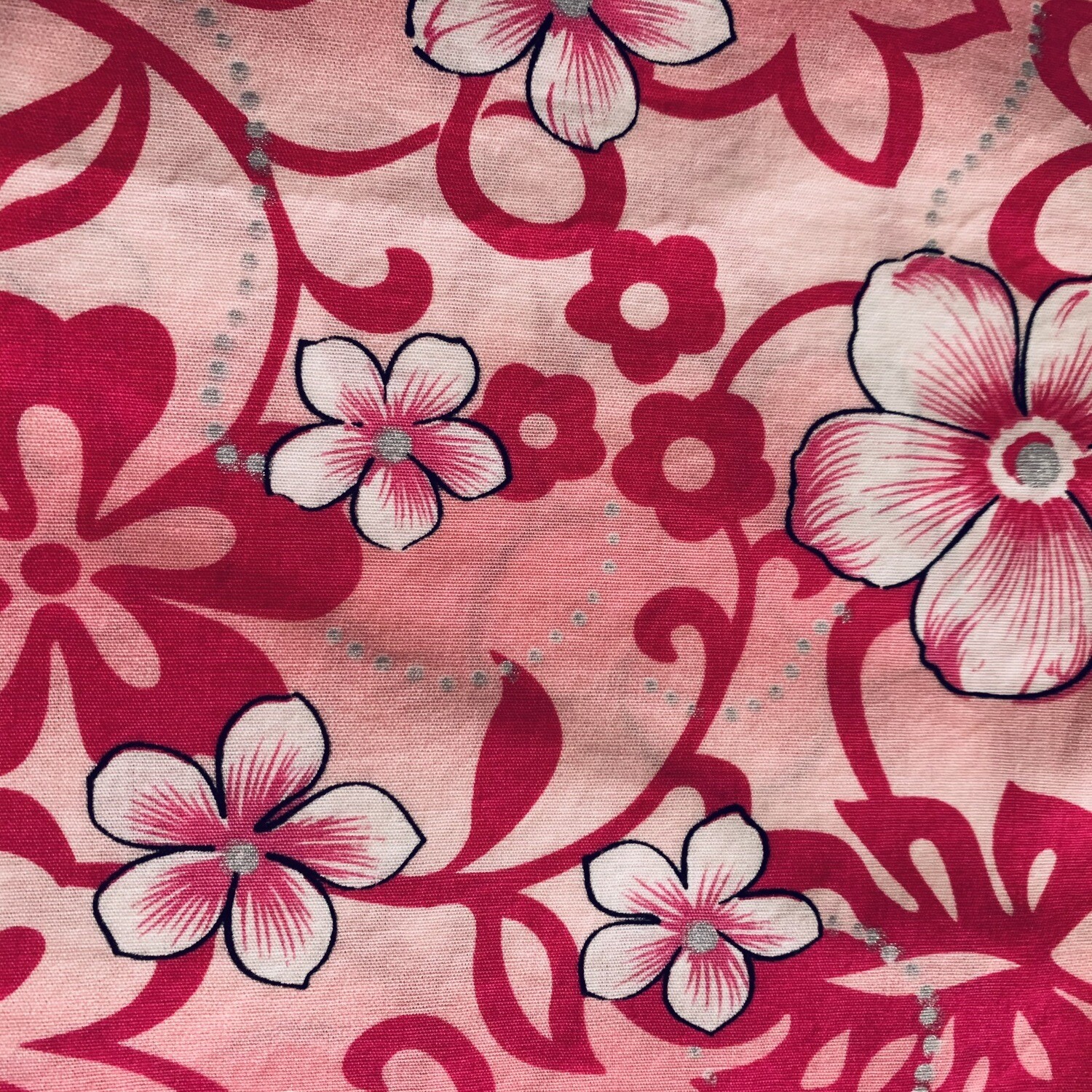 &quot;Pink Hawaiian Floral&quot; Face Mask