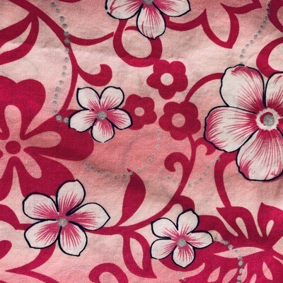 &quot;Pink Hawaiian Floral&quot; Face Mask