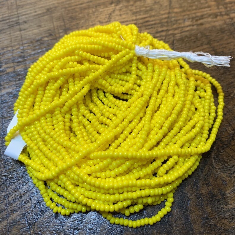 Czech &quot;Opaque Dark Yellow&quot; Size 11/0 Hank (#132)