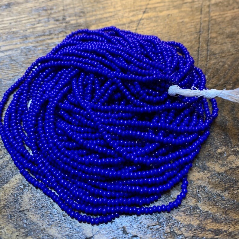 Czech &quot;Opaque Royal Blue&quot; Size 11/0 Hank (#122)