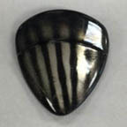 Black &amp; Antique Silvery Gold Oval Triangle