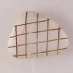 Pearl White &amp; Gold Criss-Cross Oval Triangle