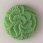*LAST ONE* Opaque Matte Apple Green Carved Rose