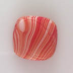 Orange Red &amp; White Swirl Square