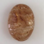 Transparent Caramel Oval Abstract Deep Cut