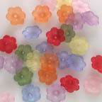 Small Lucite Flowers, Rainbows Mix