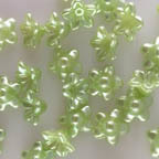 Lucite Flowers, Pastel Lime Green Pearl