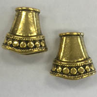Nickel Free Gold Pewter Bead Cones