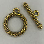 Nickel Free Gold Pewter Toggle Clasp