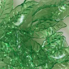 Acrylic Lucite Transparent Green Skinny Wavy Leaves