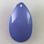Acrylic Lucite &quot;Blue Opal&quot; Large Faceted Opaque Teardrop Pendant