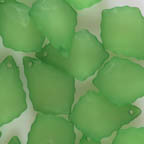 Acrylic Lucite Matte &quot;Apple Green&quot; Chandelier Pendants