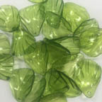 Acrylic Lucite Transparent Green Curved Leaf