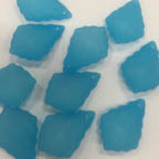 Acrylic Lucite Matte &quot;Ocean Blue&quot; Chandelier Pendants