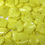 Acrylic Lucite Opaque Lemon Drop Heart Shaped Leaves