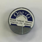 Toho One-G Nylon Beading Thread, Light Gray