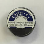 Toho One-G Nylon Beading Thread, Jet Black