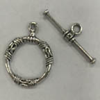 Nickel Free Silver Pewter Toggle Clasp, 2 Sets