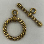 Nickel Free Gold Pewter Toggle Clasp