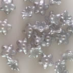 Lucite Flowers, Pastel Light Gray Blue Pearl