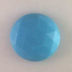 Sky Blue Large Faceted Dome Cabochon
