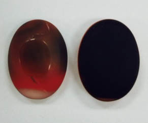Red Orange &amp; Black Soft Oval