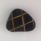 Black &amp; Gold Criss Cross Oval Triangle