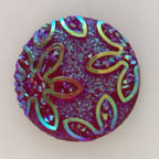 Large Electric Garnet Red Opal Floral Gummy Cabochon