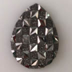 Medium Charcoal Metallic Teardrop Cabochon