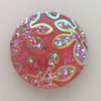 Medium Pink Opal AB Floral Gummy Cabochon