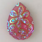 Pink Floral Gummy Teardrop Cabochon