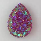 &quot;Cherry Red&quot; Gummy Berry  Sparkling Teardrop Cabochon
