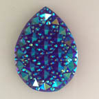 &quot;Sapphire&quot; Large Gummy Berry  Sparkling Teardrop Cabochon