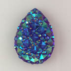 &quot;Sapphire&quot; Gummy Berry  Sparkling Teardrop Cabochon
