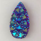&quot;Sapphire&quot; Gummy Berry Sparkling Skinny Oval Teardrop Cabochon