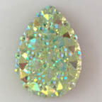 &quot;Lemon Drop Yellow&quot; Gummy Berry  Sparkling Teardrop Cabochon