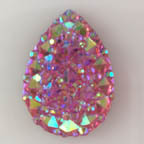 &quot;Cotton Candy Pink&quot; Gummy Berry  Sparkling Teardrop Cabochon