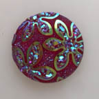 Electric Garnet Opal AB Floral Gummy Cabochon