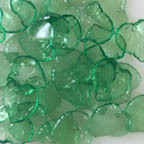 Acrylic Lucite Transparent Green Heart Shaped Leaves