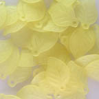 Acrylic Lucite Matte Lemon Drop Yellow Leaves