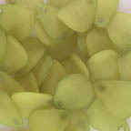 Acrylic Lucite Matte Green Oval Leaves