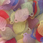 Acrylic Lucite Matte Assorted Colorful Leaves