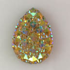 &quot;Pineapple Yellow&quot; Gummy Berry  Sparkling Teardrop Cabochon