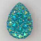 &quot;Icy Aqua Green&quot; Gummy Berry  Sparkling Teardrop Cabochon