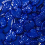 Acrylic Lucite Opaque Vibrant Cobalt Blue Heart Shaped Leaves