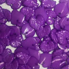 Acrylic Lucite Opaque Vibrant Grape Purple Heart Shaped Leaves