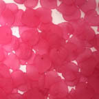 Acrylic Lucite Matte Hot Cotton Candy Pink Heart Shaped Leaves