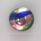 Foil Backed Silver w/ Candy Stripe Dome