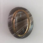 Brown &amp; White Swirl Double Oval