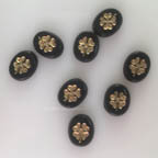 Black &amp; Gold Four Leaf Clover